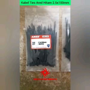 (1 Pack) Kabel Ties 2.5x100mm / Kabel Tis / Cable Ties Hitam 10CM