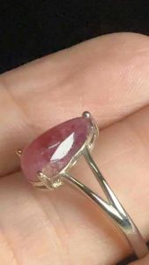 (Real Unit) Pink Tourmaline Adjustable Ring 粉碧玺 可调 戒指 3爪+满钻 Cincin Batu Tourmaline (S/n:4020747)