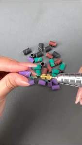 Hộp 300 cái đầu mài nhám tím hàng Mỹ mixsize tặng kèm đầu mài sắt dụng cụ nail chuyên dụng