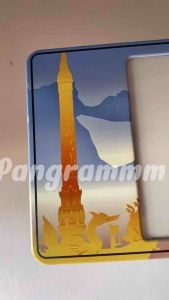 กรอบป้ายทะเบียนอุบลราชธานีต่อลายแบบยาวสำหรับใส่ป้ายประมูลโดยเฉพาะ จำนวน 1 คู่ หน้าหลังพร้อมอุปกรณ์ติดตั้ง