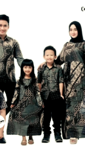 Batik Couple Keluarga Terlengkap Motif Kate Hijau Size M L XL XXL - Batik Family - Sarimbit Batik Keluarga - Atasan Batik Couple - Batik Couple Keluarga - Batik Couple Pria Wanita