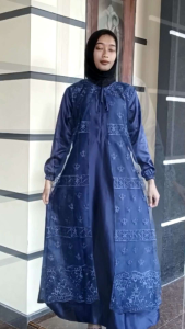 Gamis Brukat Abaya Tile Pesta Wanita Modern Elegan Terbaru