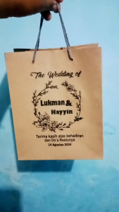 [isi12] PAPERBAG R5 UKURAN 18X22X12 CUSTOM DAN POLOS TAS KERTAS KECIL CUSTOM  PAPERBAG SOUVENIR PERNIKAHAN