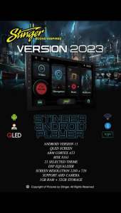 STINGER 2 RAM + 32 GB ANDROID PLAYER NEW FACELIFT 2023 / QLED SCREEN / F/R AHD CAMERA