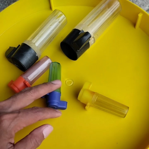 cepuk wadah pakan minum burung anti tumpah model dispenser
