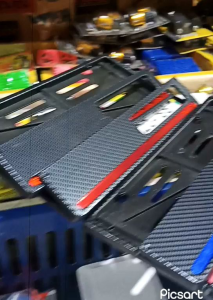 Tempat Plat Nomor Motor Carbon Universal Harga 2 Pcs