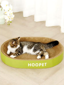 Hoopet Cat Scratch Bowl - Durable Long Lasting Scratcher Interactive Play Toy Eco-Friendly (Circle / Oval )