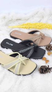 Silom Sandal Wanita Flat Sendal Cewek Krixi Fashion