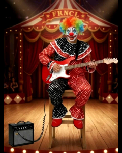 Kostum Badut polkadot joker