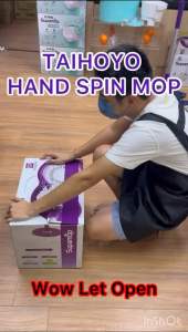 Taihoyo Handymop/ Supamop SM350 Hand Spin Mop Set9 Liter Malaysia Version (Purple)