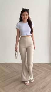 Flare Pants-Haigwaist Flare Pants-Haigwaist Kulot Cutbray Scuba