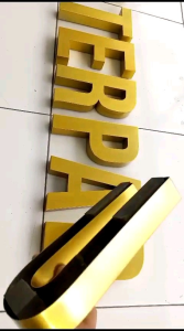 HURUF TIMBUL STAINLES FULL CAT DUCO tinggi 20cm