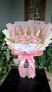 Buket Bunga Edelweis Rustic Bunga Kering Natural Valentine
