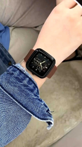 Jam Tangan Pria Wanita Rubber Silikon Sport Fashion Segi Watch Chrono Korea Analog