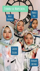 (PAKET HEMAT) Hijab Voal Miracle size 130x130 cm Syari