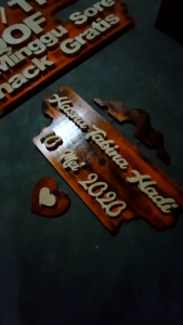 Kayu Ukir Nama Anak Custom