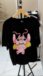 Kaos Oversized Tshirt Labubu Mask Kaos Oversize Wanita&Pria