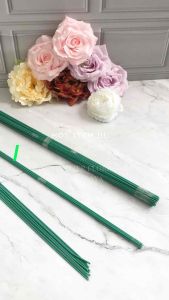 TERMURAH !! 350 RUPIAH PER TANGKAI - TANGKAI BUNGA PALSU 40CM DIAMETER 02CM 2MM TANGKAI KAWAT BUNGA UKURAN PAS LUBANG BUNGA UNTUK TANGKAI BUNGA KAWAT HIJAU BATANG BUNGA PALSU ARTIFICIAL FLOWER