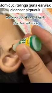 ORIGINAL HQ UBAT TELINGA 10 ml (M)🌿💯SINUS CARE ORIGINAL 100% Earwax cleanser Air Pucuk -Ready Stock