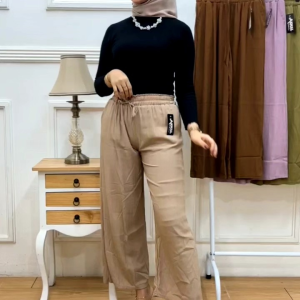 Celana Kulot Rayon Crinkle Premium