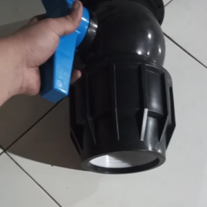 sambungan pipa hdpe stop kran atau ballValve ukuran 110mm atau 4 inch