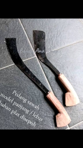 Pedang Sawah Profesional Baja Asah & Disetir - Alat Kebun Multifungsi untuk Babat Rumput dan Semak Belukar