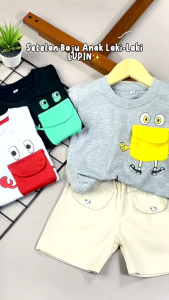 Setelan Baju Anak Laki-laki Lupin 1-5 tahun Baju Anak Berkualitas