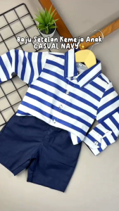 BAJU SETELAN KEMEJA ANAK CASUAL NAVY 1-5 Tahun Baju Berkualitas