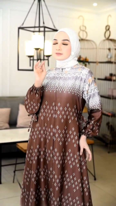 Gamis Tasya Silk Premium Motif Terbaru Busui Frendly Pesta Mewah Elegant