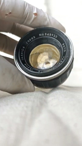 เลนส์ YASHICA AUTO YASHINON 5cm f2 (16) MF Lens for Mount M42 Silver พร้อมฝาปิดหน้าท้าย