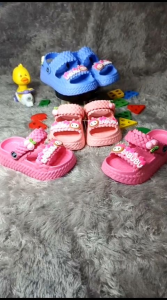 sandal anak perempuan sandal bandua labubu sandal kepang jelly labubu sandal anak lucuu kekinian Fashion Sepatu
