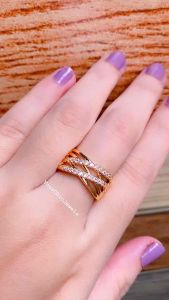 CINCIN XUPING GOLD MAYA DOUBLE PERMATAAKSESORIS FASHION WANITA