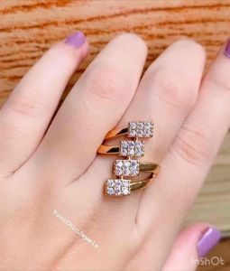CINCIN XUPING EMAS TE4 PERMATA VIRAL KEKINIAN CINCIN WANITA DEWASA TERBARU 2022 ANTI KARAT PERHIASAN TITANIUM ASLI PERHIASAN TITANIUM ASLI ANTI LUNTUR 24 KARAT