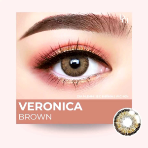 Softlens Veronica Brown Grey Gray Dia.14.5 mm Normal & Minus ( - 0.50 s/d - 6.00 ) Bisa Beda Minus Soflens Wedding By Dreamcolor1