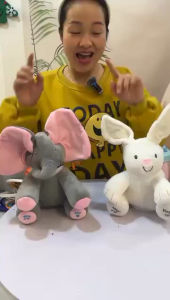 Thú Bông Con Voi Ú Oà dễ thương biết hát biết vẫy tai voi ú òa Thỏ Ú Òa Gấu bông Biết hát dùng pin