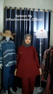 ONE SET RAYON CRINKLE AIRFLOW SETELAN // SLETING // BUSUI FRIENDLY // SETELAN TRENDY // SLETING DEPAN