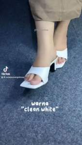 Hells Wanita Hak Runcing Kotak Kokop Kalong Kekinian Elegant Best Seller