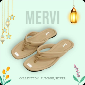 Sendal Wanita Terbaru Gea Model Jepit Warna Hitam Putih Sage & Camel