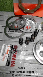 paketan kampas kopling komplit Yamaha Jupiter mx new ( Kaki 4 + lawan kampas kopling perkopling plat gesek bering 6901 )