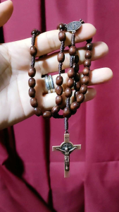 St. Benedict Luminous and Wooden Rosary for Protection Against Evil