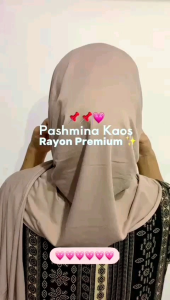 PASHMINA KAOS RAYON PREMIUM/PASHMINA RAYON/HIJAB PASHMINA KAOS