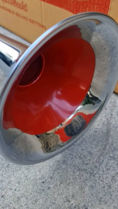 แตรด่วน 1 ปาก  ยาว 100ซม.  1เมตร แตรยาว1เมตร ปากกว้า 17 ซม.  ตูดหนา  ตั้งเสียงได้  ดังแรง