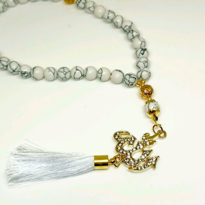 TASBIH BATU HOWLITE+ LAfadz ALLAH 8MM 33 BUTIR