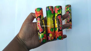 24 pcs PERMEN QEQE BOTTLE coklat coumpound butir warna warni