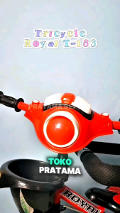 Sepeda Roda Tiga Anak Royal 1082 Tricycle Anak Kereta Dorong Bayi Royal 1082 Kereta Dorong Ada Musik Dan Lampu