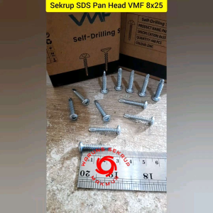 (50 pcs) Sekrup Roofing SDS PH 8x25 / Skrup Baja Ringan Pan Head 2.5CM