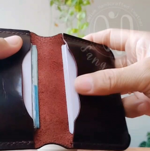 Dompet Bifold L Minimalis 2 Slot Kulit Sapi Premium | Dompet Vertikal Lipat 2 Isi Muat Banyak