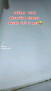 stiker channa list akuarium murah isi 5 pcs top kualitas anti air