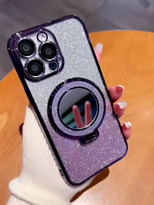 Case Oppo A16 Casing Standing Cermin Glitter Ring Magnetik Wireles Holder Premium Terbaru