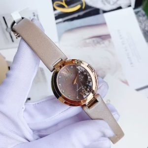 ĐỒNG HỒ NỮ CHÍNH HÃNG Citizen EX1513-00Y Eco-Drive Brown Dial & Leather Sapphire Diamonds For Lady